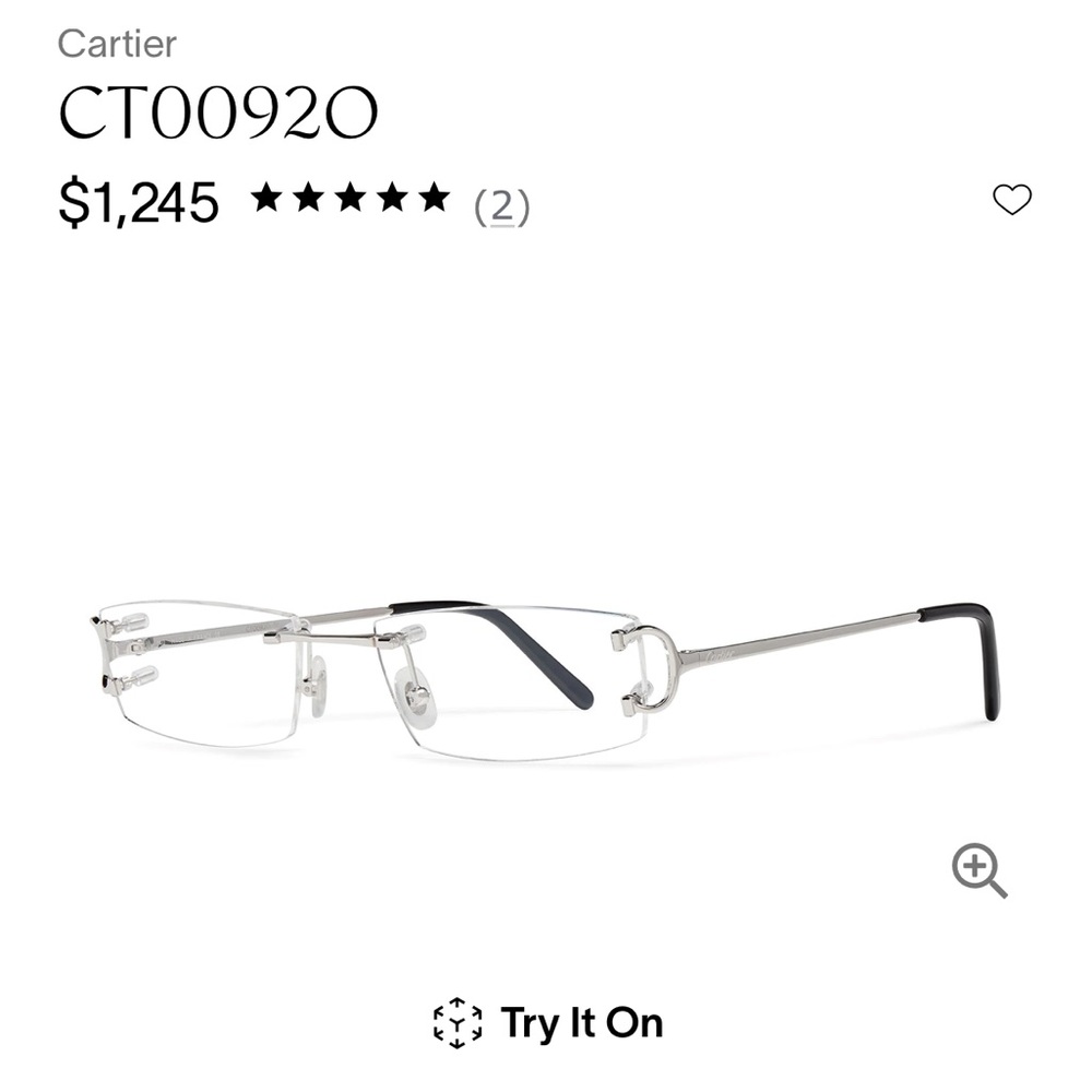 Cartier rimless glasses